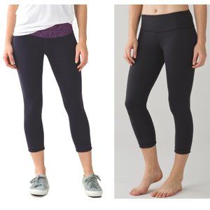LULULEMON  Wunder Under Crop III leggings reversible
